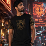 Golden Vector Tiger Koszulka męska - obrazek 5