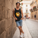 HEART OF FIRE Męski Tank Top - obrazek 3