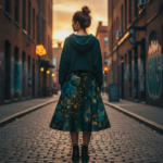 MIDNIGHT PEACOCK Spódnica - obrazek 4