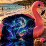 MYSTICAL WOLF Ręcznik Plażowy - obrazek 5