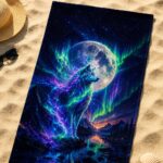 MYSTICAL WOLF Ręcznik Plażowy - obrazek 2