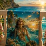 OCEAN GODDESS Ręcznik Plażowy - obrazek 3