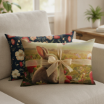 STRAWBERRY BUNNY Prostokątna Poduszka Welurowa - obrazek 6