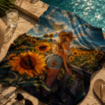 SUNFLOWER COWGIRL Ręcznik Plażowy - obrazek 2