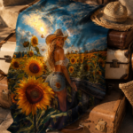 SUNFLOWER COWGIRL Ręcznik Plażowy - obrazek 4