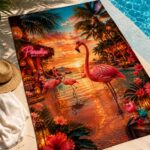 SUNSET FLAMINGO CLUB Ręcznik Plażowy - obrazek 6