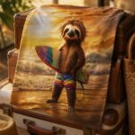 SURF SLOTH Ręcznik Plażowy - obrazek 6
