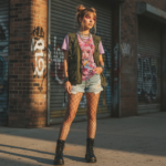 TOKYO DOLL Damski T-shirt z Szerokim Dekoltem - obrazek 3