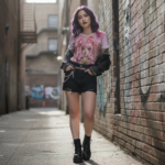 TOKYO DOLL Damski T-shirt z Szerokim Dekoltem - obrazek 7