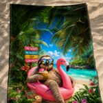 VACATION MODE Ręcznik Plażowy - obrazek 3