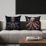 VELVET OCTOPUS Kwadratowa Poduszka Welurowa - obrazek 3