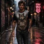 WIESŁAW THE WOLF Koszulka męska - obrazek 3