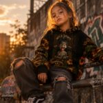 WILD SPIRIT Dziewczęca bluza z kapturem - obrazek 7