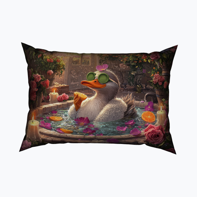 a8fa70a40004c9037ad2ada48ec463e8de44a730.jpg DUCKING RELAXED Prostokątna Poduszka 100% Bawełna - obrazek 1