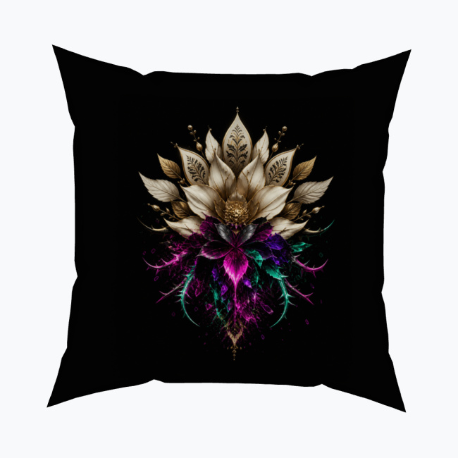 af161626b67e245a8f86b087bd026fa1327b55d5.jpg MIDNIGHT LOTUS Kwadratowa poduszka - obrazek 1