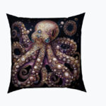 VELVET OCTOPUS Kwadratowa Poduszka Welurowa - obrazek 2