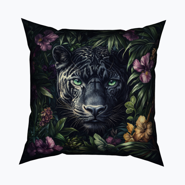 e224e6491f3e3f22bb89b3b183783173528a1f77.jpg MIDNIGHT JAGUAR Kwadratowa poduszka - obrazek 1