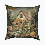 WILDFLOWER COTTAGE Kwadratowa Poduszka Welurowa