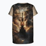 COSMIC UNITY Damski T-shirt z Szerokim Dekoltem - obrazek 2