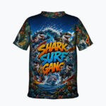 SHARK SURF GANG Chłopięca Koszulka Sportowa