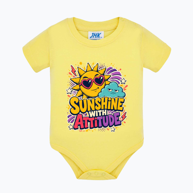 07651d358e962ac71228ef57ea01f791376964f5.jpg SUNSHINE WITH ATTITUDE Niemowlęce body z krótkim rękawem - obrazek 1
