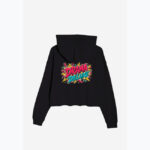 SHOCKED GLAM Damska Crop Hoodie - obrazek 2