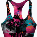 GLITCHED HIBISCUS Top sportowy damski - obrazek 2