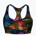 STAINED GLASS BOTANICAL Top sportowy damski
