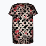 POLKA PUNK ROMANCE Damski T-shirt z Szerokim Dekoltem - obrazek 2