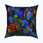 STAINED GLASS BOTANICAL Kwadratowa Poduszka 100% Bawełna