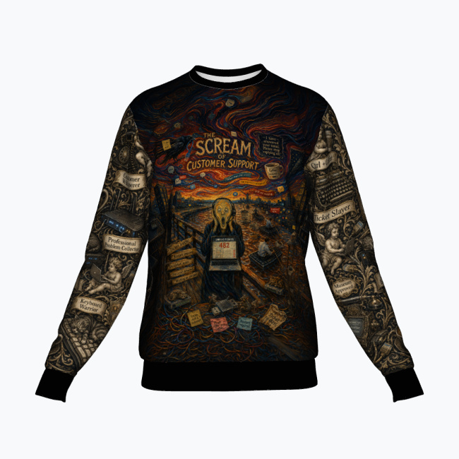 303ad35a9cd88b28962ed4f283ffb45fcb3a94e2.jpg THE SCREAM OF CUSTOMER Bluza Unisex - obrazek 1