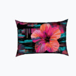 GLITCHED HIBISCUS Prostokątna Poduszka Welurowa - obrazek 2