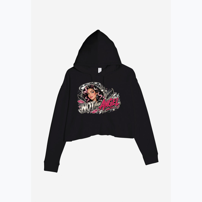 3eb8fa3bd70f0bf1a651b19f8c88bf6ec565fa6c.jpg TROUBLE ANGEL Crop Hoodie - obrazek 1