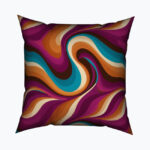 LIQUID 70s PSYCHEDELIA Kwadratowa Poduszka Welurowa