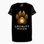 LOYALTY FIRE Damski T-shirt z Szerokim Dekoltem - obrazek 2