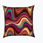 LIQUID 70s PSYCHEDELIA Kwadratowa Poduszka Welurowa - obrazek 2