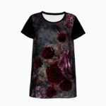 VAMP ROMANTIC CATHEDRAL Damski T-shirt z Szerokim Dekoltem