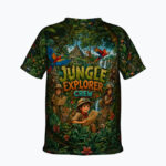 JUNGLE EXPLORER CREW Chłopięca Koszulka Sportowa