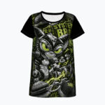 Chrome Gremlin Damski T-shirt z Szerokim Dekoltem
