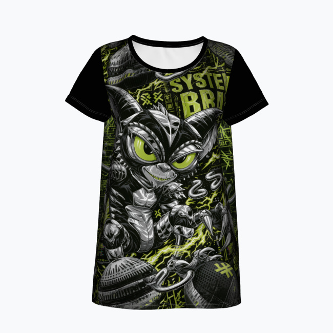 9f81768e8e1611ae871780ed66a660a16ea6d251.jpg Chrome Gremlin Damski T-shirt z Szerokim Dekoltem - obrazek 1