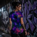 ACID SHIBORI ORBIT Koszulka damska typu butterfly - obrazek 5