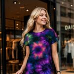 ACID SHIBORI ORBIT Koszulka damska typu butterfly - obrazek 6