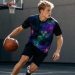 ACID SHIBORI ORBIT Męski T-Shirt Sportowy - obrazek 4