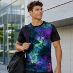 ACID SHIBORI ORBIT Męski T-Shirt Sportowy - obrazek 6
