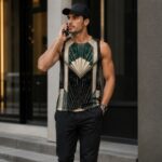 ART DECO SHELL Męski Tank Top Sportowy - obrazek 3