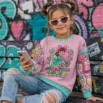 BUBBLE GUM TROUBLE Bluza Dziewczęca - obrazek 5