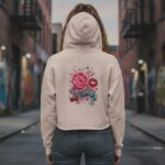 BUBBLEGUM BRAT Damska Crop Hoodie - obrazek 4