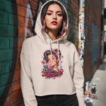 BUBBLEGUM BRAT Damska Crop Hoodie - obrazek 6