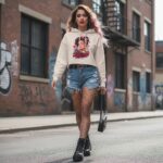 BUBBLEGUM BRAT Damska Crop Hoodie - obrazek 3