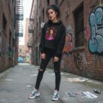 DEVILISH KISS Damska  Crop Hoodie - obrazek 4
